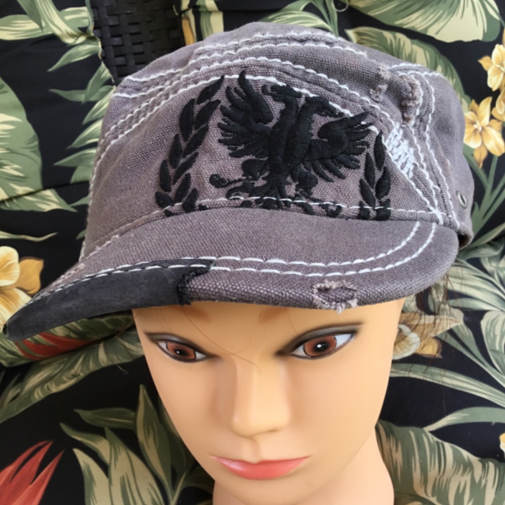 Cremieux Premium Denim Distressed Embroidered Hat - Picture 8 of 9
